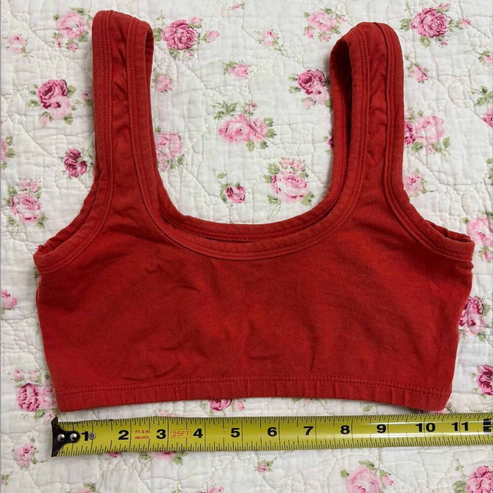 ARQ wide strap bra red